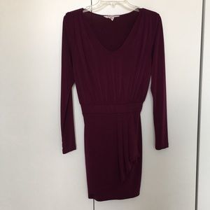 BCBGeneration XS Long Sleeve Purple Mini Dress